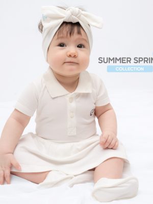 Váy ngắn tay cổ Polo – Ponie- BU Baby
