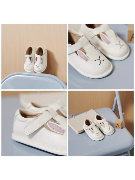 Giày tđ Kidsclub trắng sữa thỏ KC70 (2)